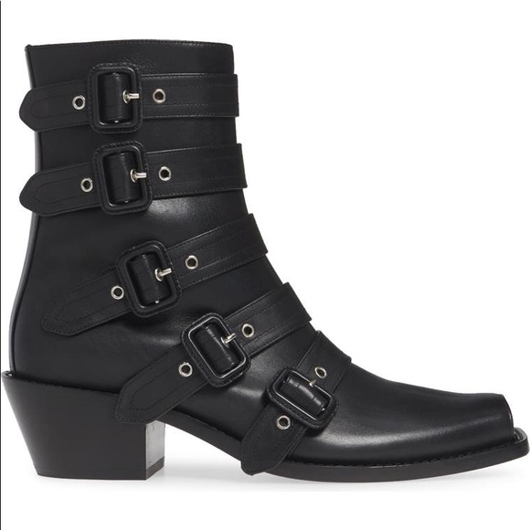 Burberry Albertina Leather Buckle Boot EUR38.5 - Picture 2 of 16